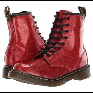Dr. Martens 1460 red glitter boots